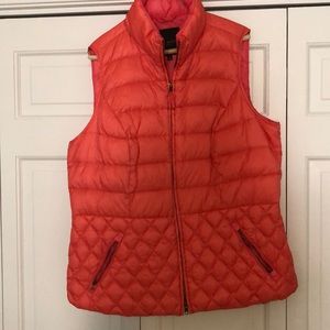 Coral quilted vest